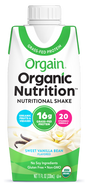 Organic Nutrition Shake Sweet Vanilla Bean Single Serving Pack