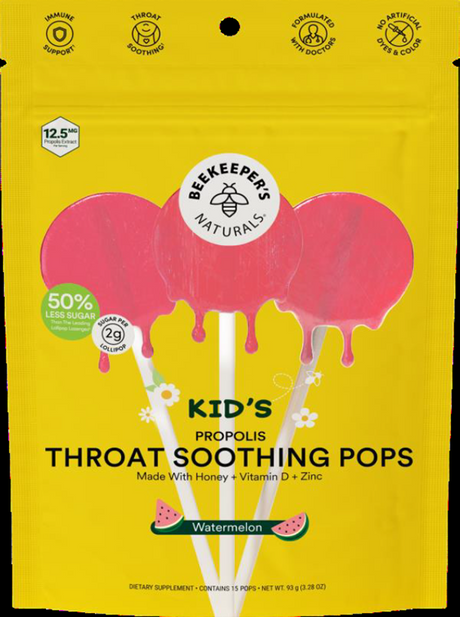 Kid’s Throat Soothing Lollipops Watermelon 15 Pops