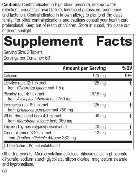 Broncafect, 60 Tablets, Rev 02 Supplement Facts